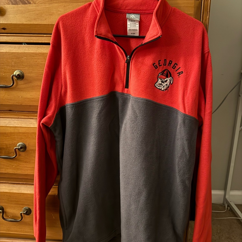 Knights Apparel Red and Gray Georgia Zip Up Jacket